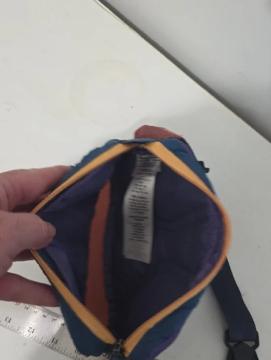 Patagonia Purple, Blue & Yellow Waist Pack with Pink Zipper - Picture 6 of 7